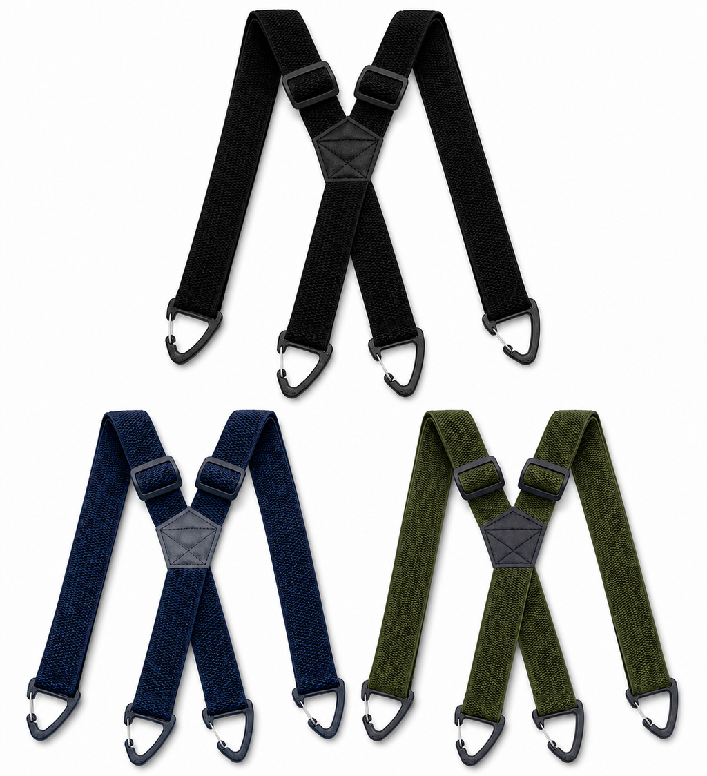 Men's 4-Clip X-Shaped Elastic Suspenders