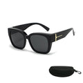 Polarized Square Sunglasses with Wrap-Around Design & UV400 Protection